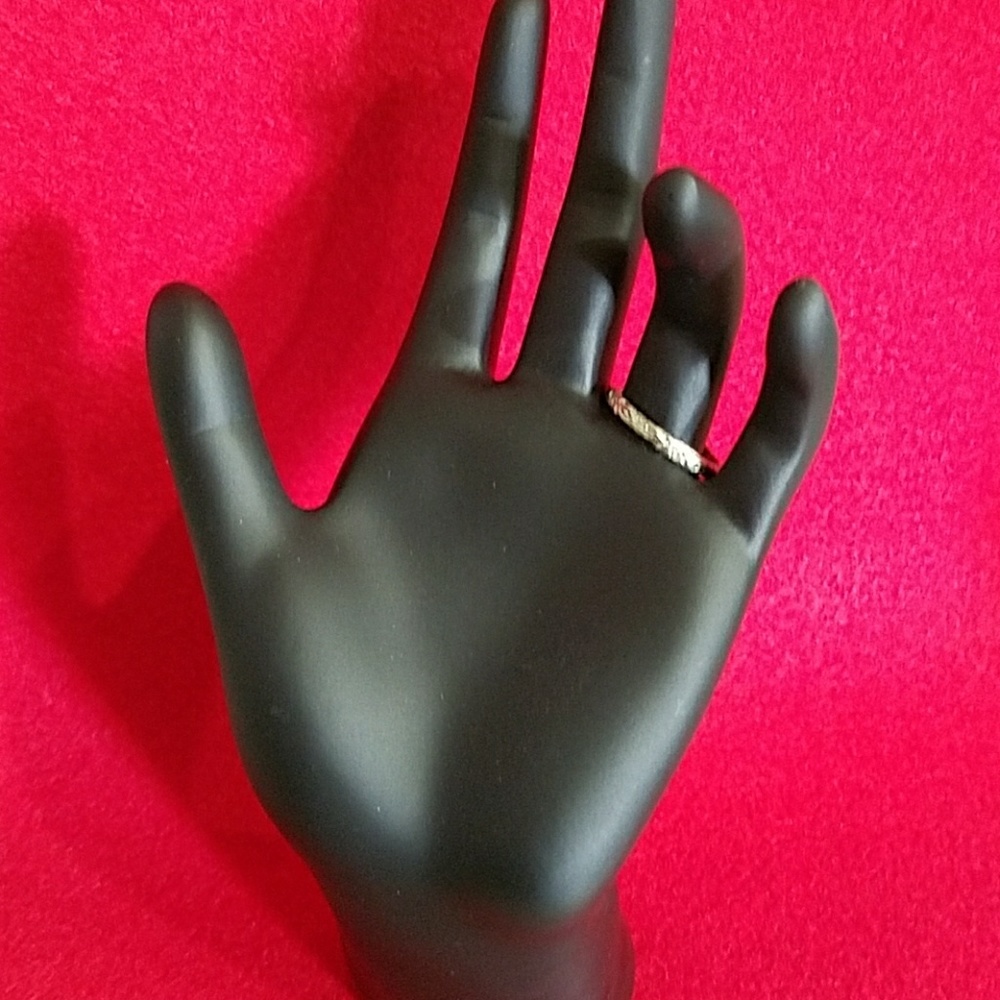 Vintage 18k White Gold  Stack wedding band Ring